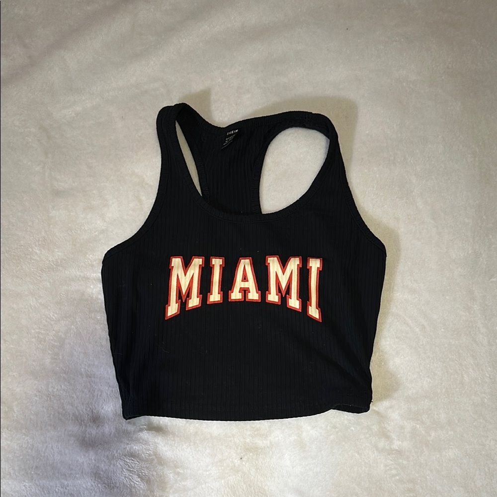 SHEIN Black Ribbed Tank Top